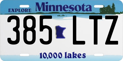 MN license plate 385LTZ