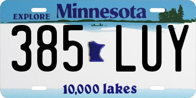 MN license plate 385LUY