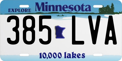 MN license plate 385LVA
