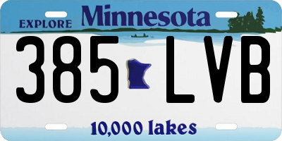 MN license plate 385LVB