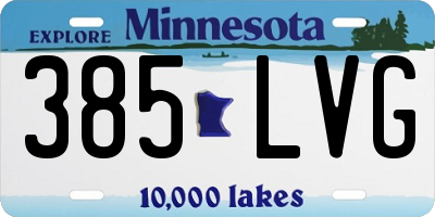 MN license plate 385LVG