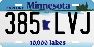 MN license plate 385LVJ