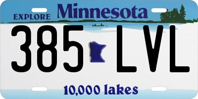 MN license plate 385LVL
