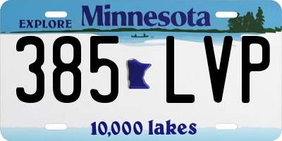 MN license plate 385LVP