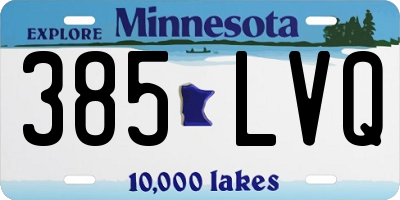 MN license plate 385LVQ