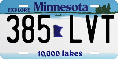 MN license plate 385LVT