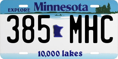 MN license plate 385MHC