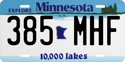 MN license plate 385MHF