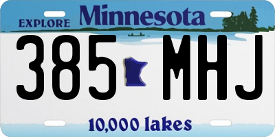 MN license plate 385MHJ