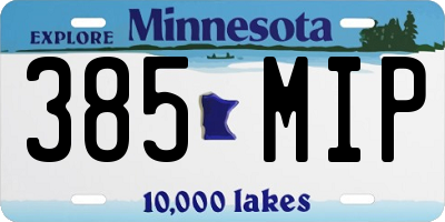 MN license plate 385MIP