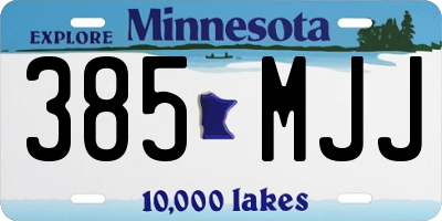 MN license plate 385MJJ