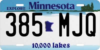 MN license plate 385MJQ