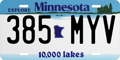 MN license plate 385MYV