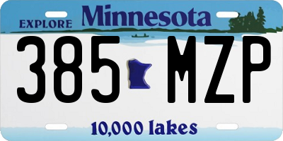 MN license plate 385MZP