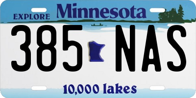 MN license plate 385NAS