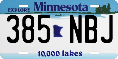 MN license plate 385NBJ