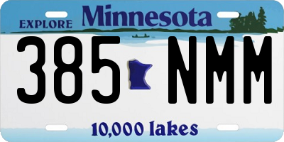 MN license plate 385NMM