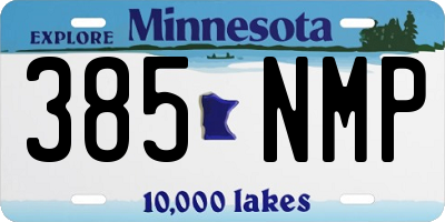 MN license plate 385NMP