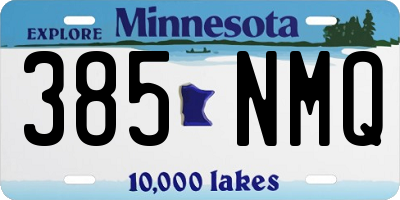 MN license plate 385NMQ