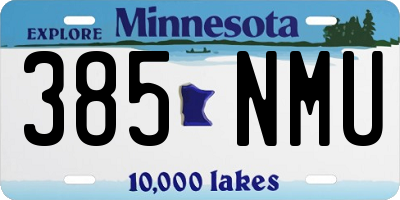 MN license plate 385NMU