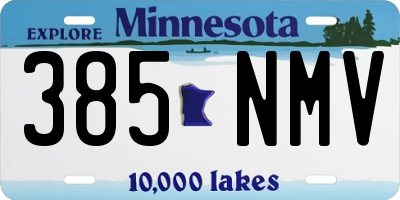 MN license plate 385NMV