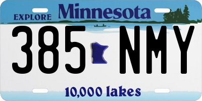 MN license plate 385NMY