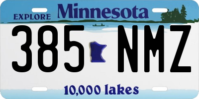 MN license plate 385NMZ