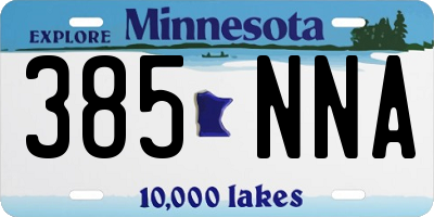 MN license plate 385NNA