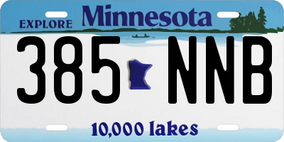 MN license plate 385NNB