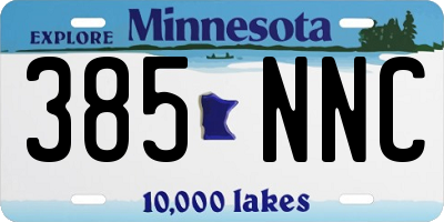 MN license plate 385NNC