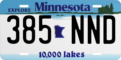MN license plate 385NND