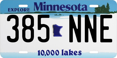 MN license plate 385NNE