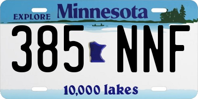 MN license plate 385NNF