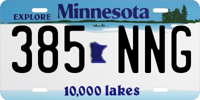 MN license plate 385NNG