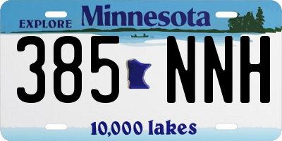 MN license plate 385NNH