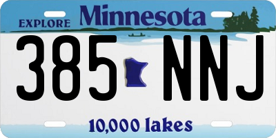 MN license plate 385NNJ