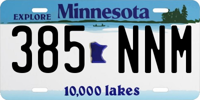 MN license plate 385NNM