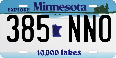 MN license plate 385NNO