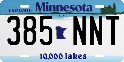 MN license plate 385NNT