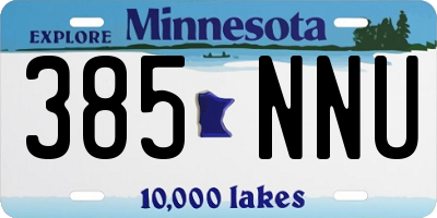 MN license plate 385NNU