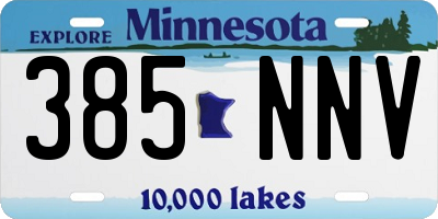 MN license plate 385NNV