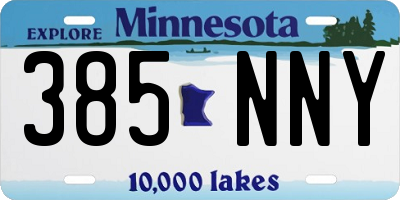 MN license plate 385NNY