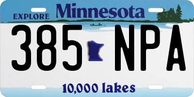 MN license plate 385NPA