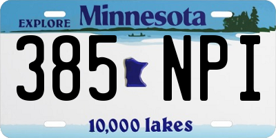 MN license plate 385NPI