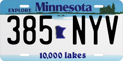 MN license plate 385NYV