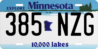MN license plate 385NZG