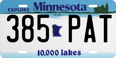 MN license plate 385PAT