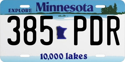 MN license plate 385PDR