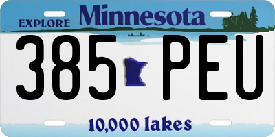 MN license plate 385PEU