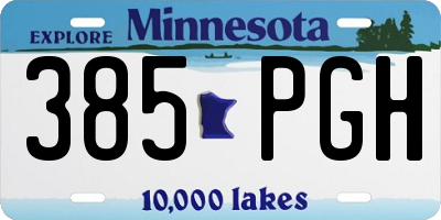 MN license plate 385PGH